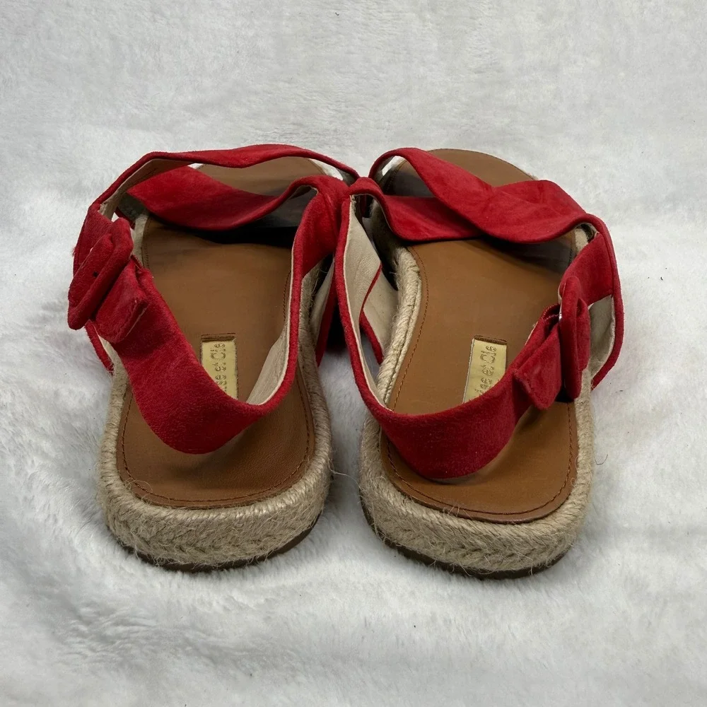 Louise et Cie Isamari‎ Red Suede Espadrille Slingback Sandals 11M LO-ISAMARI-R